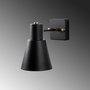 Opviq Lámpara de Pared Negra y Oro con Tapa de Cristal